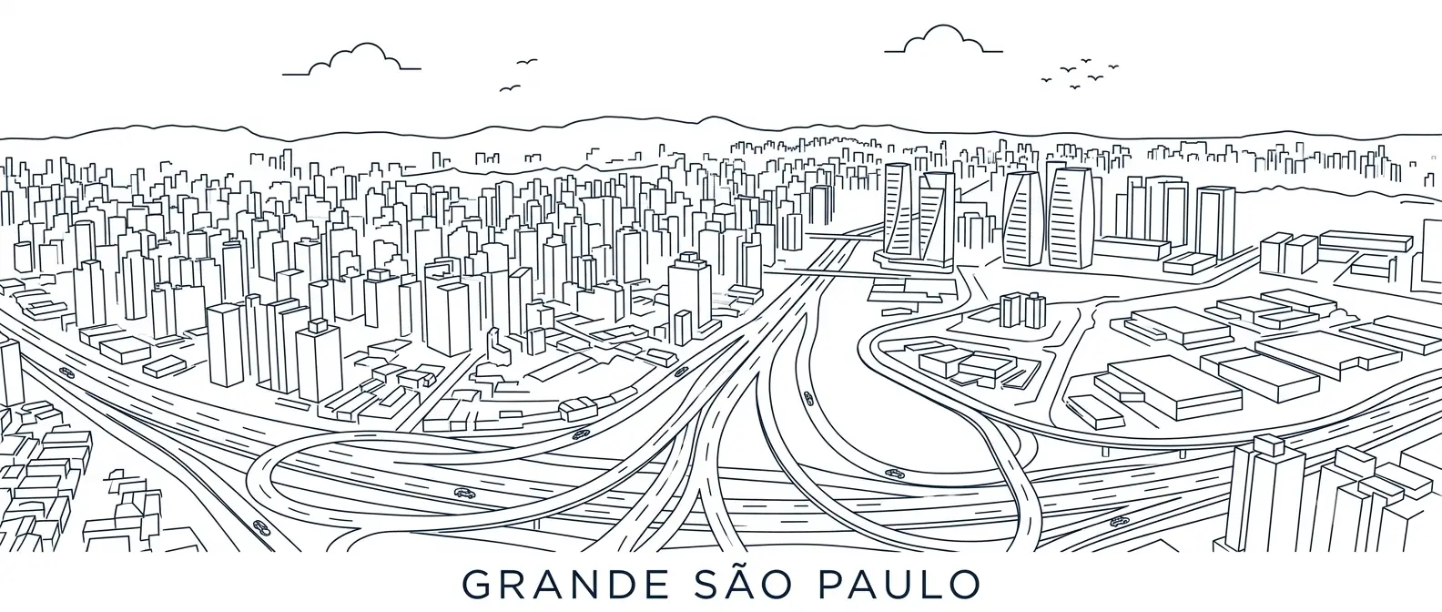skyline da região da grande são paulo